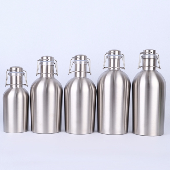 Stainless Steel 304 Beer Water Bottle With Holder Single Double Wall
