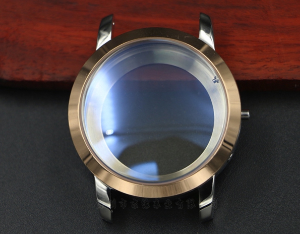 Mechanical Watch Stainless Steel Case Designed with Transparent Glass with Screw Back Plate 