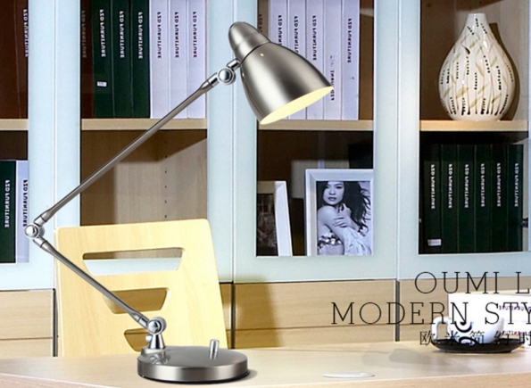Full Aluminum Materials Design Folding LED Desk Working Lamp E27 Light Stainless Stand Foldable Free