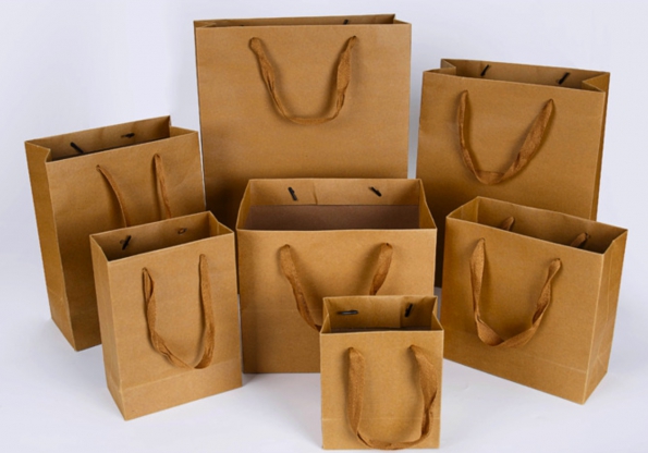 Kraft Paper Custom Shopping Folding Bag