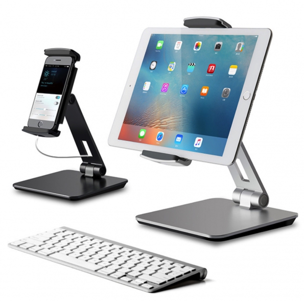 Aluminum Phone Tablet Desktop Stand Universal Use For 4 To 14inch Free Rotating