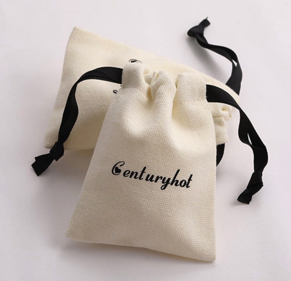 Cotton Canvas Customized Drawstring Bag Pouch