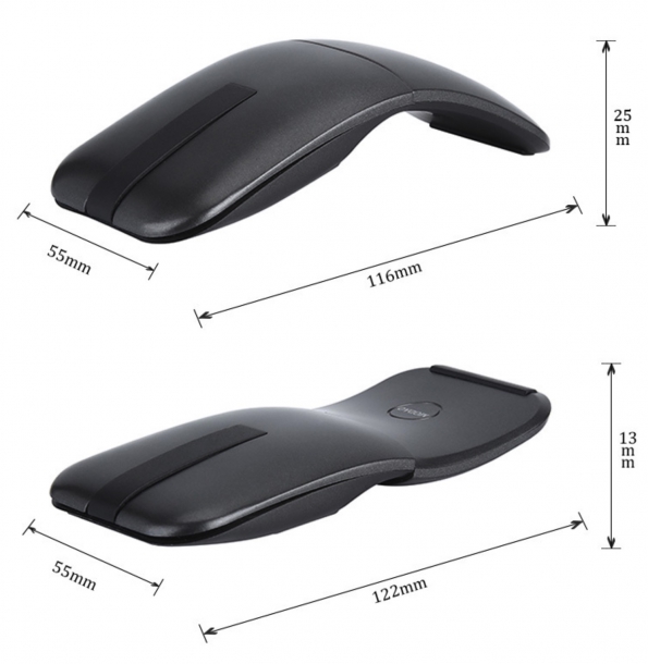 Touch Folding Mouse 2.4G Arc Touch