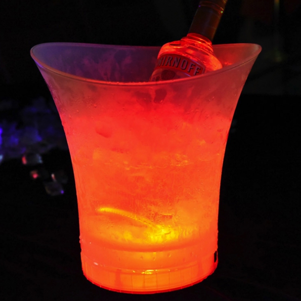 5L LED Ice Bucket Colorful Ice Bucket Rechargeable Waterproof