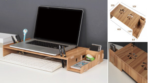 Laptop Bamboo Dock Stand