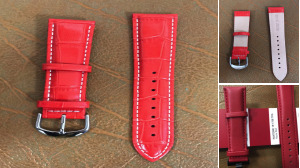 Red Crocodile Genuine Leather Strap