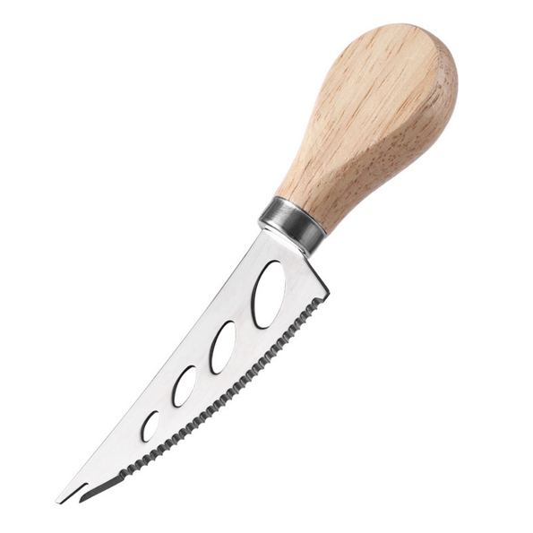 Stainless Steel Cheese Knife Sets Wooden Handle Logo Customized