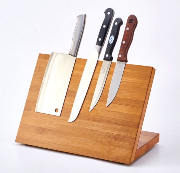 Bamboo Wood Magnetic Knife Holder custom-made 