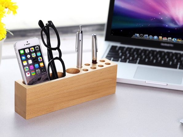 Desktop Phone Stand Pens Organizer Holder