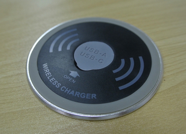 Table Hole Wireless Charger Qi Transmitter Suitable For Cafes Room Hotel Bars Public Places