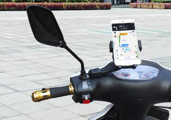 Holder To Scooter Handle Smartphone Mount For Motorcycle 3.5-6 Inch