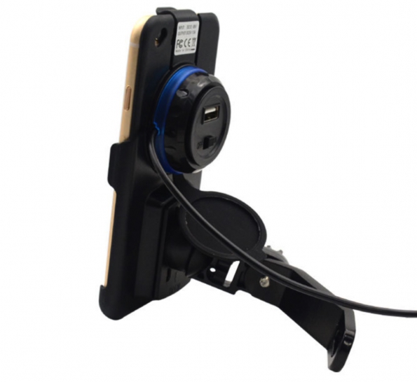 Holder To Scooter Handle With USB Charger 2.4A 5V