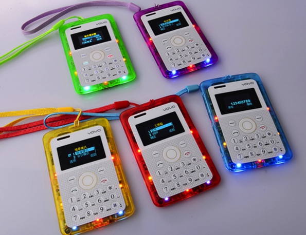 Transparent Style Kids Cardphone Colorful Style With Running Light Children Cellphone