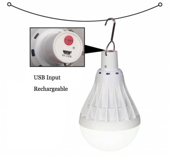 Emergency Rechargeable Led Light Bulb Outdoor Camping Bulb