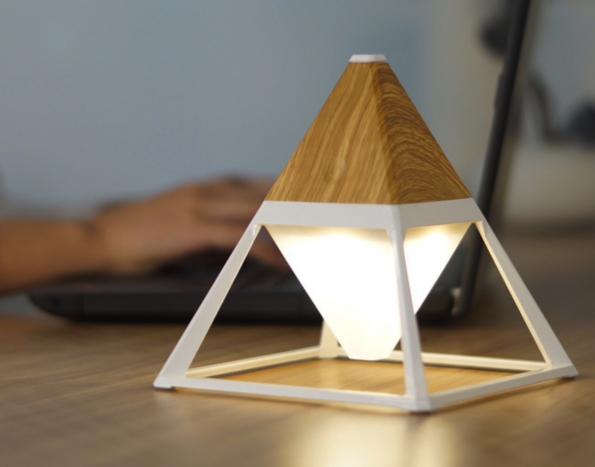 LED USB Pyramid Lamp Touch Adjustable Bedroom Night Light