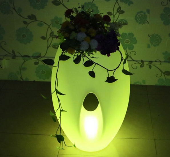 Color Changing Led Plant Pot Remote Control And 16 Multicolors IP68