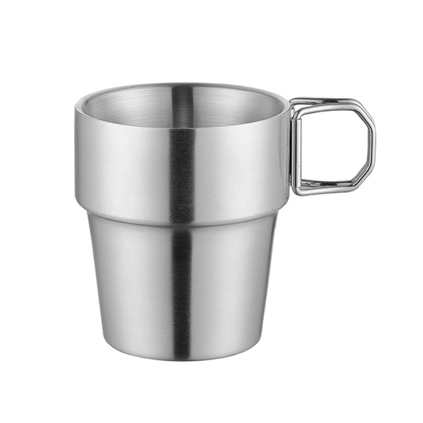 Stainless Steel Double Layer Coffee Juice Cup Drinking Water Mugs Logo Printing