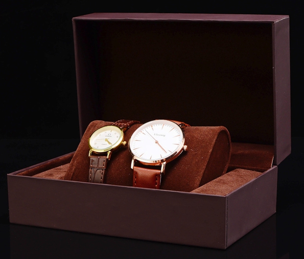 Pair Style Watches Box PU Leather Watch Box Customized OEM