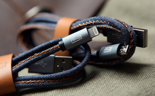 Jeans Cable Sync Charging USB Cable Wrapped With Jeans