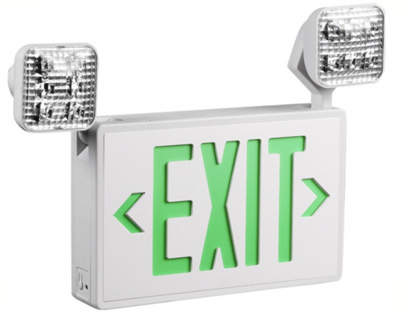 LED EXIT Sign With Double Head LED Emergency Light With Verified