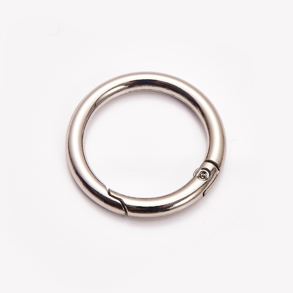 Spring O-Ring Steel Zinc Alloys Circle Round Clasp