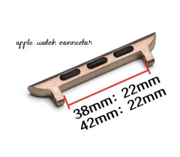 22/24mm Stainless Steel Connectors Of Silver Black Gold And Rose-gold Color For 38mm 42mm