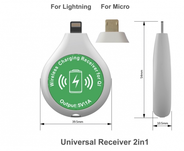 Universal Wireless Charging Receiver Mini Portable Wireless Charger Coffee Shop Bar Hotel