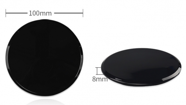 Glass Wireless Charge Pad ABS With UV Highly Polished Surface With LED Indicator