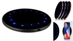 LED Glass Wireless Charger Pad 10W