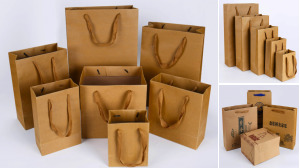 Kraft Paper Custom Shopping Bag