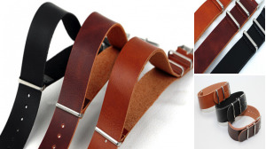 Smooth Leather Strap For Nato Watch