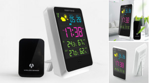 Wireless Clock Temperature of Indoor Outdoor