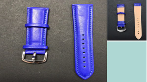 Blue Leather Strap With Blue Stitching